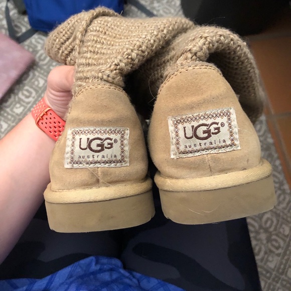 Classic Kitted Ugg Boots - Tan - Picture 6 of 8